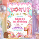 Search for two sweet donut birthday invitations Baby girl