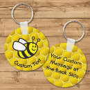 Search for cute bee key rings Honeybee