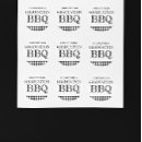 Search for barbeque party stickers Black