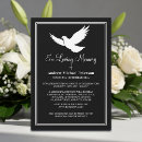 Search for dove funeral invitations Celebration of life