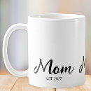 Search for mom est mugs Typography