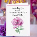 Search for cousin birthday cards Feminine