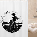 Search for equestrian shower curtains Cowgirl