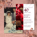 Search for ruby red and gold invitations Modern