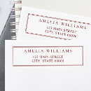 Search for red monogram return address labels Minimalist