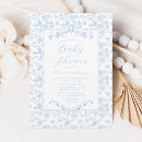 Search for vintage floral baby shower invitations French toile