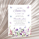 Search for purple butterfly baby shower invitations Modern