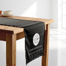 Search for business logo table runners Black and white