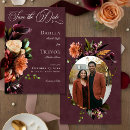 Search for burgundy floral save the dates Botanical