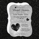 Search for silver bridal shower invitations Glamourous