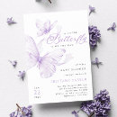 Search for purple butterfly baby shower invitations Whimsical