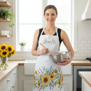 Search for sunflower design aprons For her