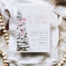 Search for pink winter wonderland baby shower invitations Modern