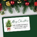 Search for pine return address labels Watercolor pine tree