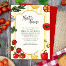 Search for italian bridal shower invitations Love and pizza