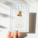Search for blue bear baby shower invitations Watercolor