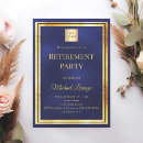 Search for navy blue retirement invitations Women