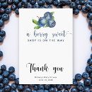 Search for blueberries thank you cards Watercolor