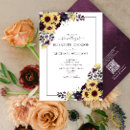 Search for rustic purple sunflower wedding invitations Modern