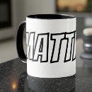 Search for big letter mugs Black and white