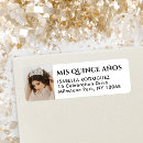Search for quinceañera return address labels 15th birthday party