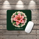 Search for festive red mouse mats Poinsettia