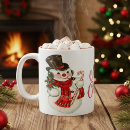 Search for retro snowman mugs Candy cane