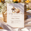 Search for baby is brewing invitations Calligraphy