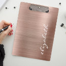 Search for rose gold clipboards Brushed metal
