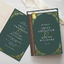 Search for vintage book wedding invitations Green