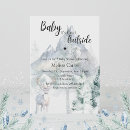 Search for pine tree baby shower invitations Snowy forest