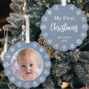 Search for babys first photo christmas tree decorations Snowflakes