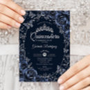 Search for navy quinceanera invitations Floral