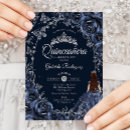 Search for navy quinceanera invitations Floral