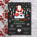 Search for bowling christmas invitations Santa claus