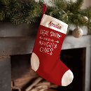 Search for naughty christmas stockings Red