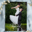 Search for classic wedding announcement cards Just married