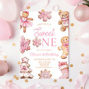 Search for gingerbread birthday invitations Sweet one