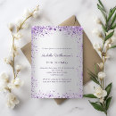 Search for purple glitter birthday invitations Violet