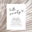 Search for black and white 70th birthday invitations Minimal