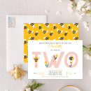 Search for 2nd bee birthday invitations Yellow