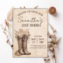 Search for cowgirl 21st birthday invitations Rustic