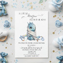 Search for baby on the way invitations Blue