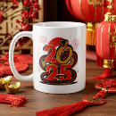 Search for year of the snake mugs Red and gold