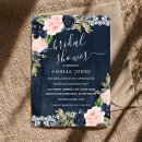 Search for navy and pink bridal shower invitations Rustic