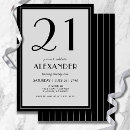 Search for mens 21st birthday invitations Typography