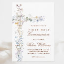 Search for floral first communion invitations Wildflowers