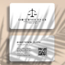 Search for black and white business cards Attorney at law