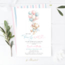 Search for bearly wait gender reveal invitations Teddy bear