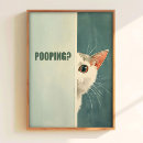 Search for cat bathroom art Are you pooping